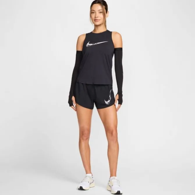 Nike Dri-FIT One Swoosh HyperBright Mid-Rase Brief-Lined Shorts